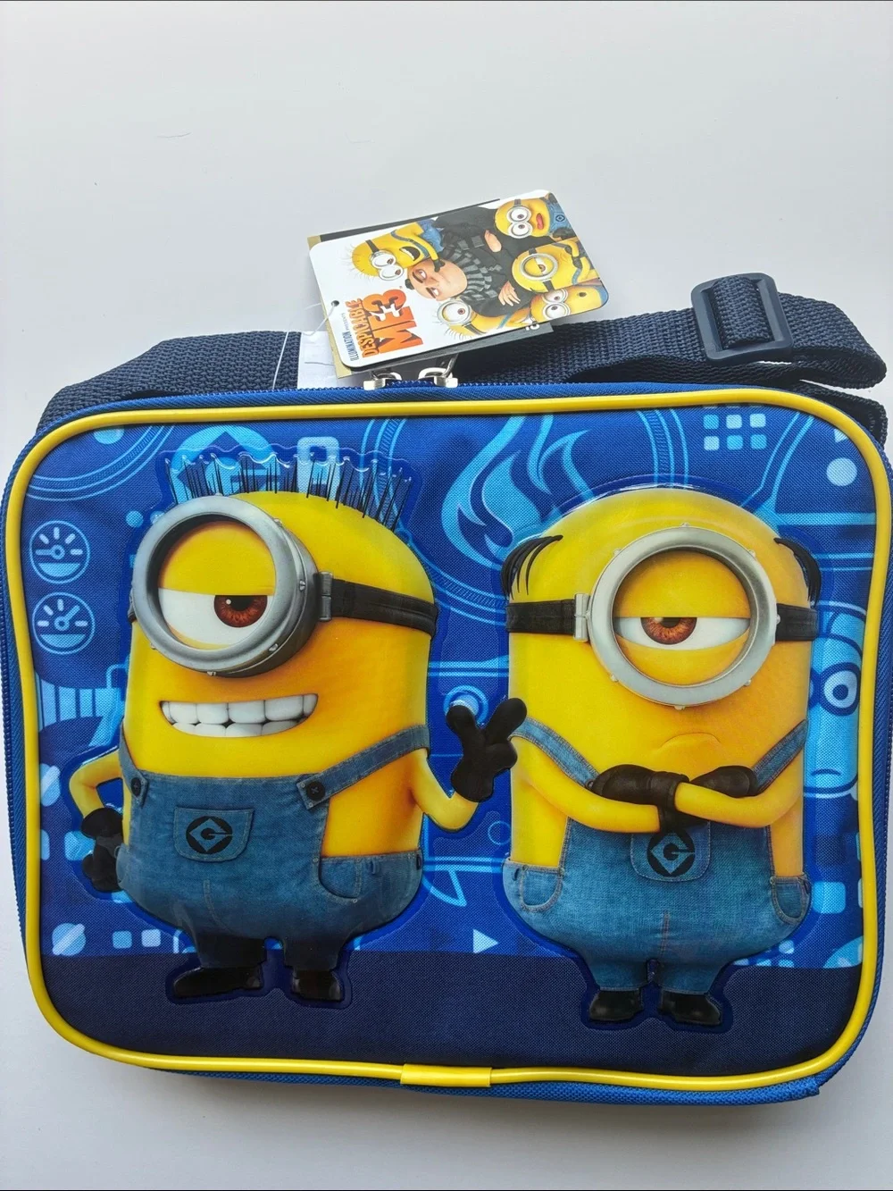 Universal Blue and Yellow Kids Lunch Bag with Minion Characters